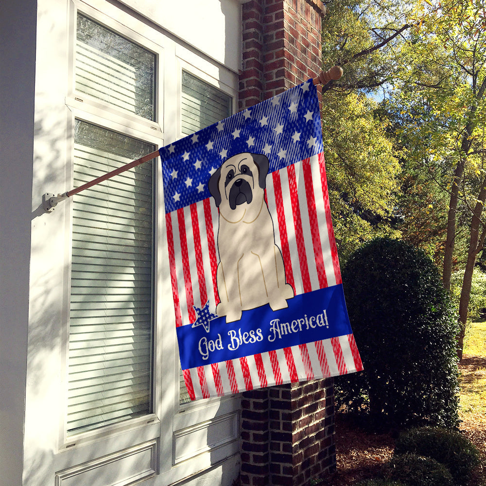 Patriotic USA Mastiff White House Flag 28x40 Porch Sleeve Pole Decorative Outside Yard Banner Artwork Wall Hanging, Polyester