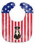 Patriotic USA Entlebucher Baby Bib Easy-Clean Baby Bib Baby Feeding Accessory Baby Mealtime Essential, 10 x 13, Multicolor