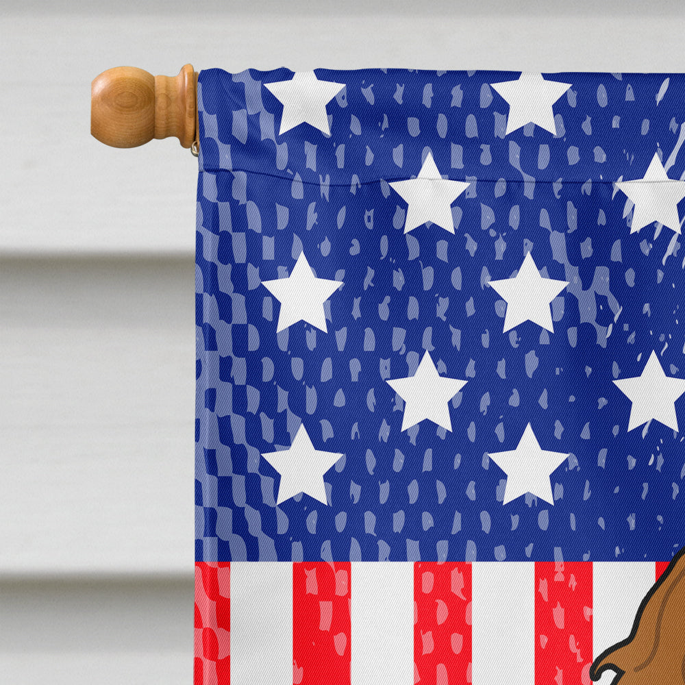 Patriotic USA Cavalier Spaniel House Flag 28x40 Porch Sleeve Pole Decorative Outside Yard Banner Artwork Wall Hanging, Polyester