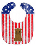 Patriotic USA Glen of Imal Tan Baby Bib Easy-Clean Baby Bib Baby Feeding Accessory Baby Mealtime Essential, 10 x 13, Multicolor