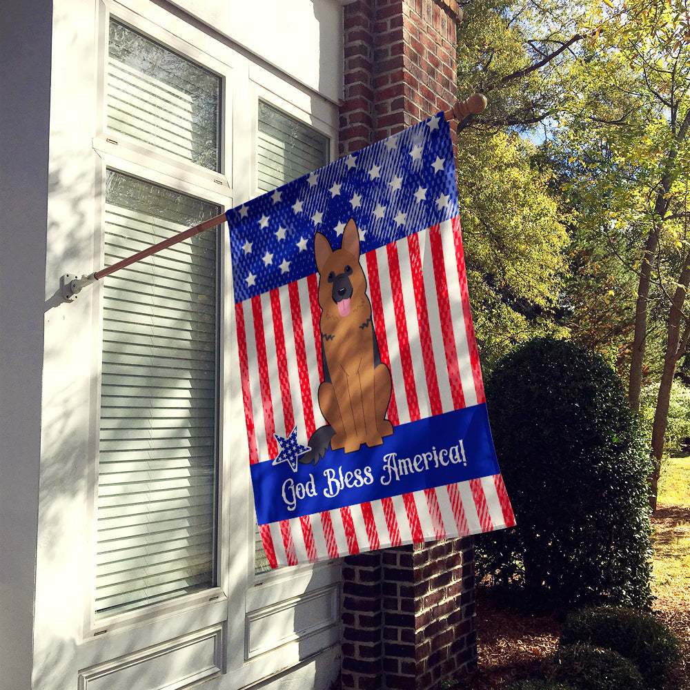 Patriotic USA German Shepherd House Flag 28x40 Porch Sleeve Pole Decorative Outside Yard Banner Artwork Wall Hanging, Polyester