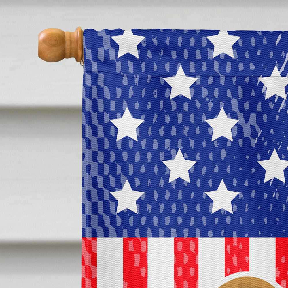 USA Patriotic American Foxhound House Flag 28x40 Porch Sleeve Pole Decorative Outside Yard Banner Artwork Wall Hanging, Polyester