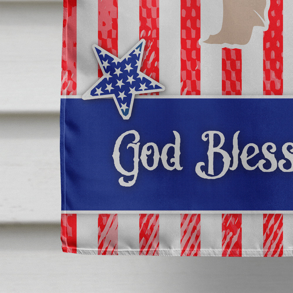 USA Patriotic Pyrenean Shepherd House Flag 28x40 Porch Sleeve Pole Decorative Outside Yard Banner Artwork Wall Hanging, Polyester