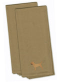Border Terrier Tan Embroidered Towel Set of 2 Decorative Bathroom Guest Hand Towel for Hand, Face, Tea, Dishcloth, 19 X 25, Tan