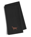 Irish Setter Black Embroidered Towel Set of 2 Decorative Bathroom Guest Hand Towel for Hand, Face, Tea, Dishcloth, 19 X 25, Black