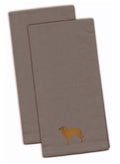 Portuguese Sheepdog Dog Gray Embroidered Towel Set of 2