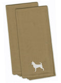 Chihuahua Tan Embroidered Towel Set of 2 Decorative Bathroom Guest Hand Towel for Hand, Face, Tea, Dishcloth, 19 X 25, Tan