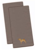 Shar Pei Merry Gray Embroidered Towel Set of 2