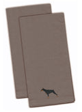 Doberman Pinscher Gray Embroidered Towel Set of 2