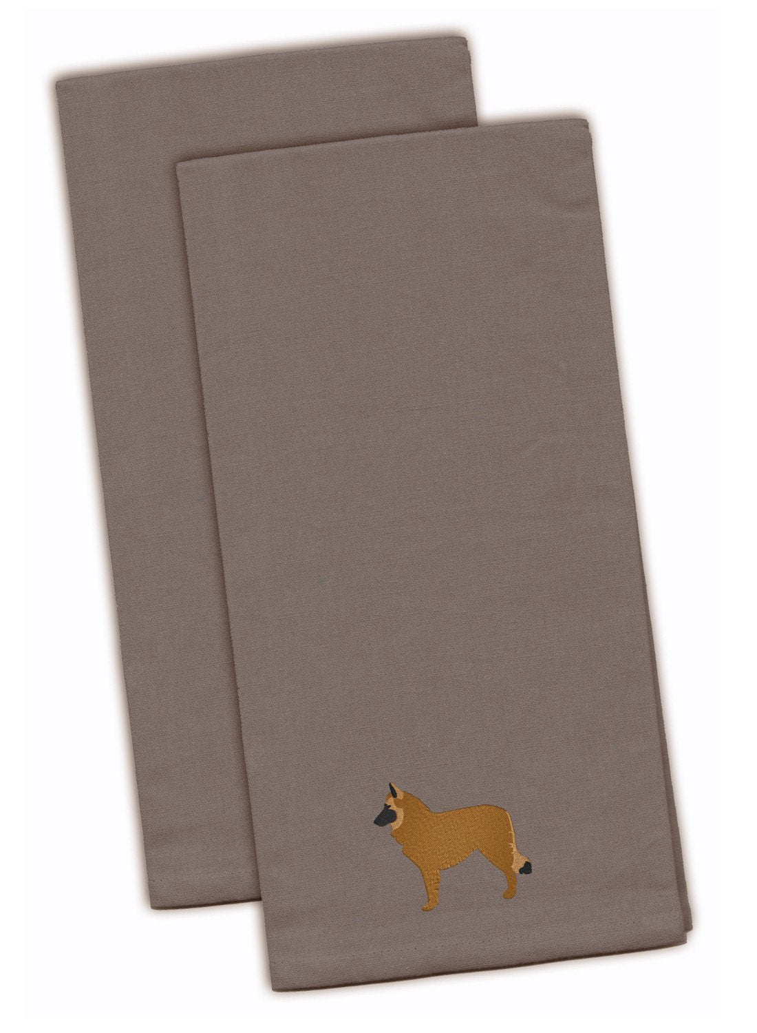 Belgian Shepherd Gray Embroidered Towel Set of 2