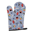 Welsh Terrier Dog House Collection Oven Mitt Heat Resistant Thick Oven Mitt for Hot Pans and Oven, Kitchen Mitt Protect Hands, Cooking Baking Glove
