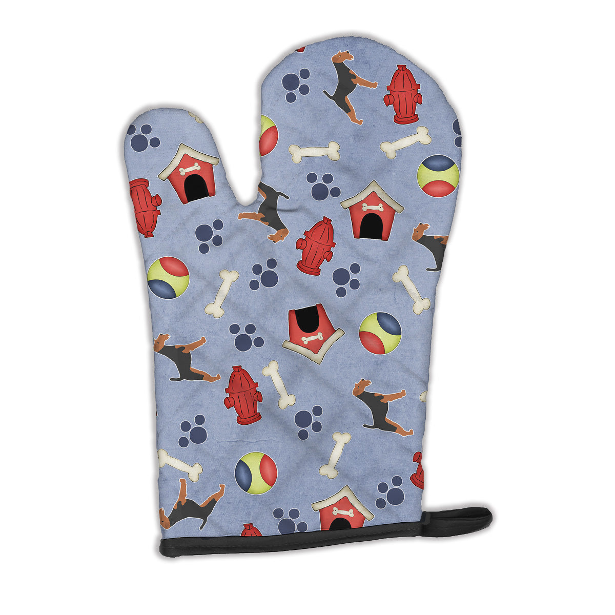 Welsh Terrier Dog House Collection Oven Mitt Heat Resistant Thick Oven Mitt for Hot Pans and Oven, Kitchen Mitt Protect Hands, Cooking Baking Glove