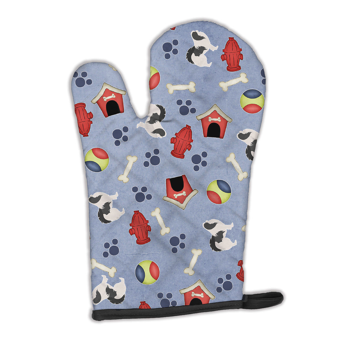 Japanese Chin Dog House Collection Oven Mitt Heat Resistant Thick Oven Mitt for Hot Pans and Oven, Kitchen Mitt Protect Hands, Cooking Baking Glove