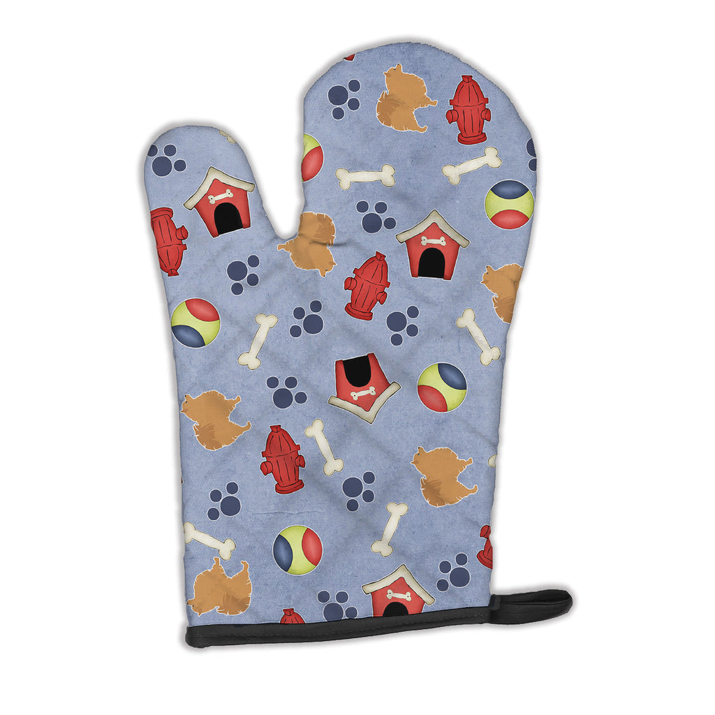 Pomeranian Dog House Collection Oven Mitt Heat Resistant Thick Oven Mitt for Hot Pans and Oven, Kitchen Mitt Protect Hands, Cooking Baking Glove