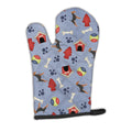 Airedale Terrier Dog House Collection Oven Mitt Heat Resistant Thick Oven Mitt for Hot Pans and Oven, Kitchen Mitt Protect Hands, Cooking Baking Glove