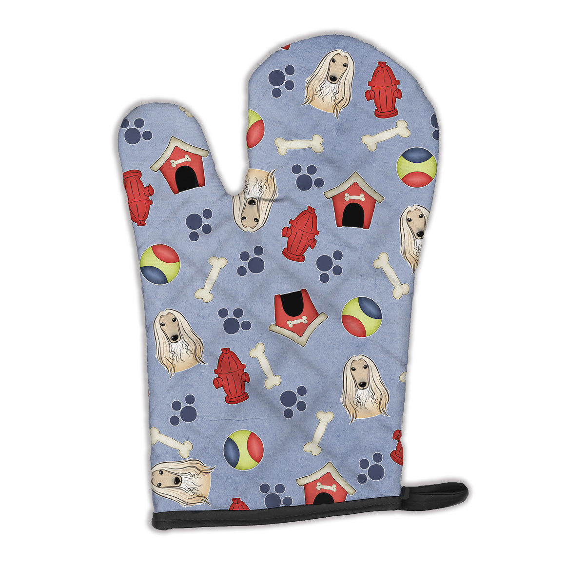 Dog House Collection Afghan Hound Oven Mitt Heat Resistant Thick Oven Mitt for Hot Pans and Oven, Kitchen Mitt Protect Hands, Cooking Baking Glove
