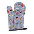 Dog House Collection Chocolate Brown Shih Tzu Oven Mitt Heat Resistant Thick Oven Mitt for Hot Pans and Oven, Kitchen Mitt Protect Hands, Cooking Baking Glove