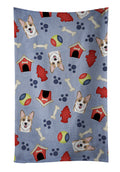 Dog House Collection Sable Corgi Kitchen Towel Velour Plush Front and Cotton Loop Back Machine Washable