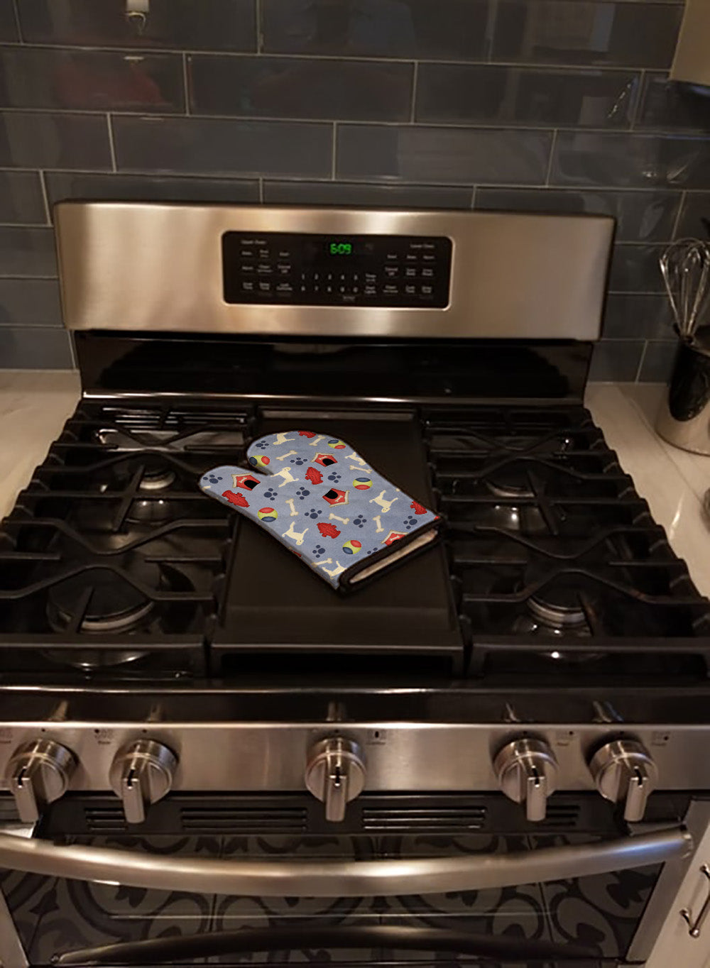 Dog House Collection Afghan Hound Oven Mitt Heat Resistant Thick Oven Mitt for Hot Pans and Oven, Kitchen Mitt Protect Hands, Cooking Baking Glove