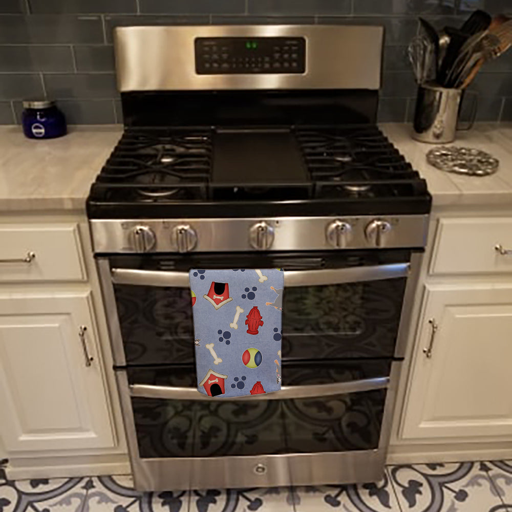 Dog House Collection Australian Cattle Dog Kitchen Towel Velour Plush Front and Cotton Loop Back Machine Washable