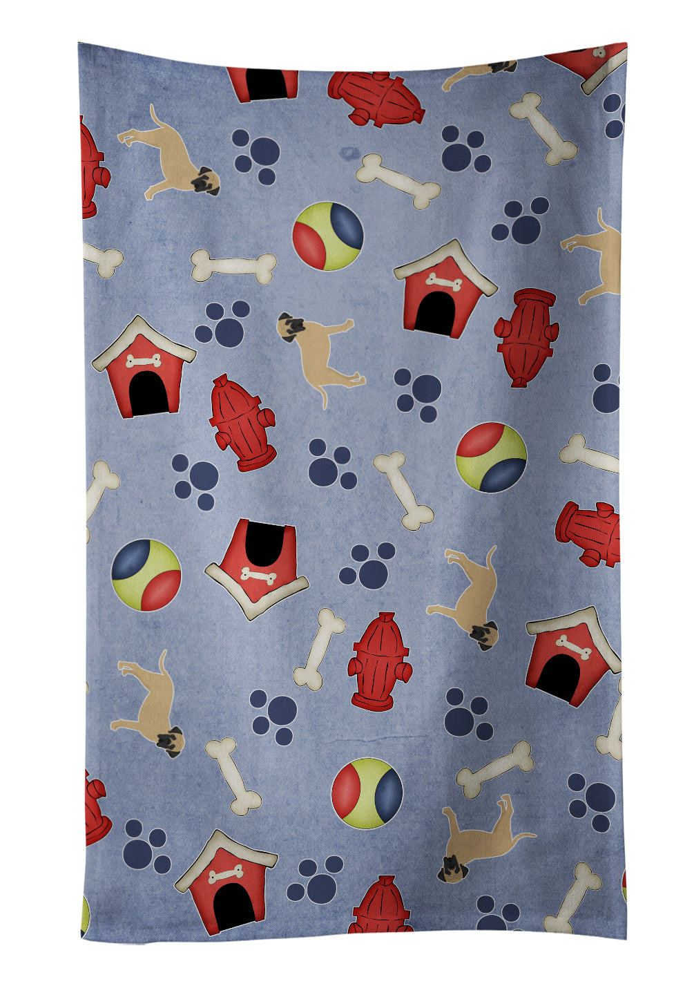 Dog House Collection Bullmastiff Kitchen Towel Velour Plush Front and Cotton Loop Back Machine Washable