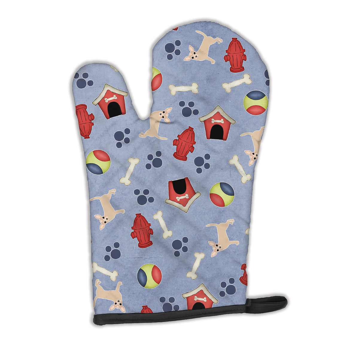 Dog House Collection Tan Chihuahua Oven Mitt Heat Resistant Thick Oven Mitt for Hot Pans and Oven, Kitchen Mitt Protect Hands, Cooking Baking Glove