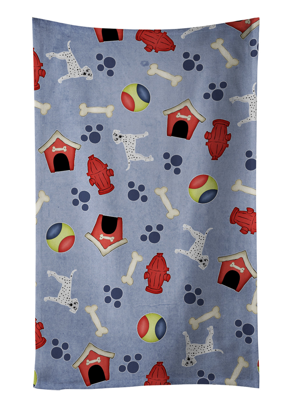 Dog House Collection Dalmatian Kitchen Towel Velour Plush Front and Cotton Loop Back Machine Washable
