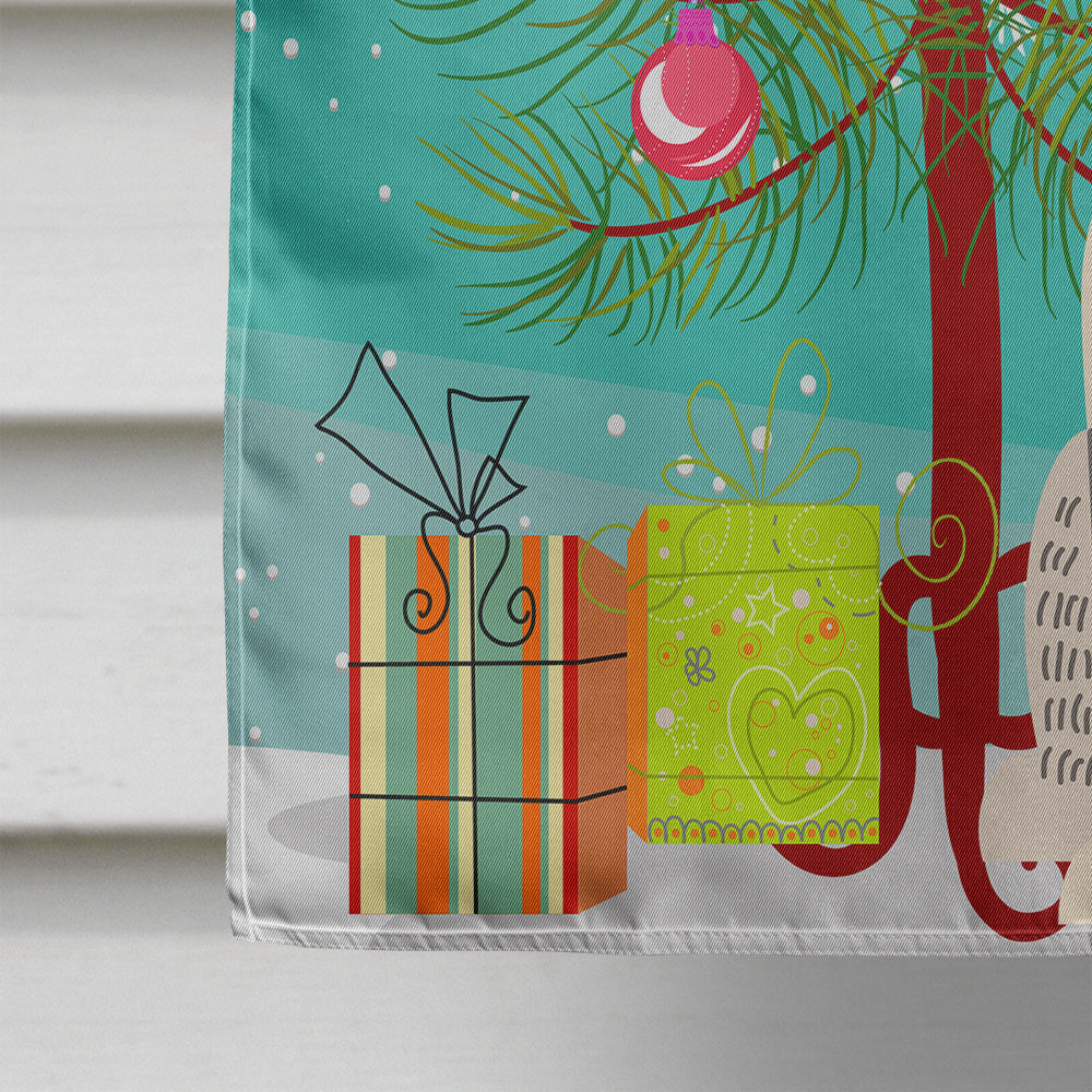 Merry Christmas Tree Mastiff Brindle White House Flag 28x40 Porch Sleeve Pole Decorative Outside Yard Banner Artwork Wall Hanging, Polyester