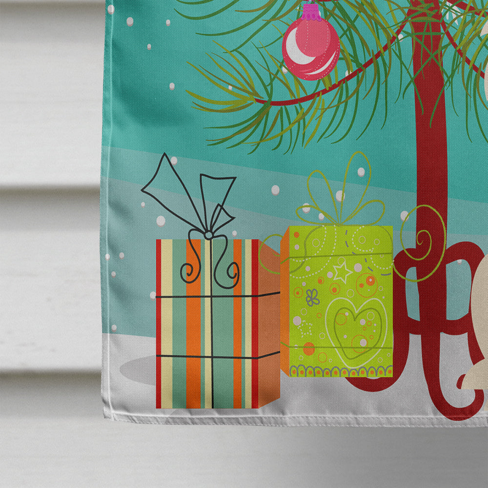 Merry Christmas Tree Westie House Flag 28x40 Porch Sleeve Pole Decorative Outside Yard Banner Artwork Wall Hanging, Polyester