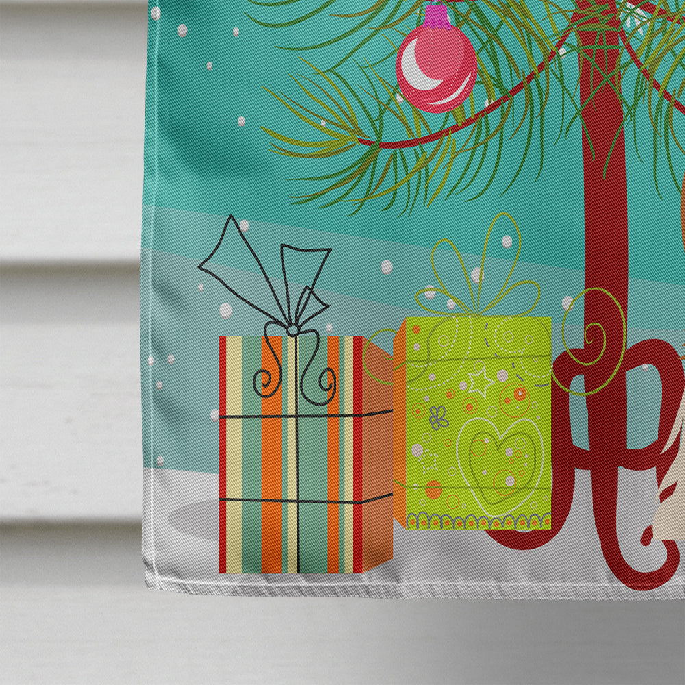 Merry Christmas Tree Shih Tzu Red White House Flag 28x40 Porch Sleeve Pole Decorative Outside Yard Banner Artwork Wall Hanging, Polyester