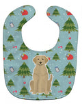 Christmas Yellow Labrador Baby Bib Easy-Clean Baby Bib Baby Feeding Accessory Baby Mealtime Essential, 10 x 13, Multicolor