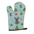 Christmas Chinese Crested Black Oven Mitt Heat Resistant Thick Oven Mitt for Hot Pans and Oven, Kitchen Mitt Protect Hands, Cooking Baking Glove