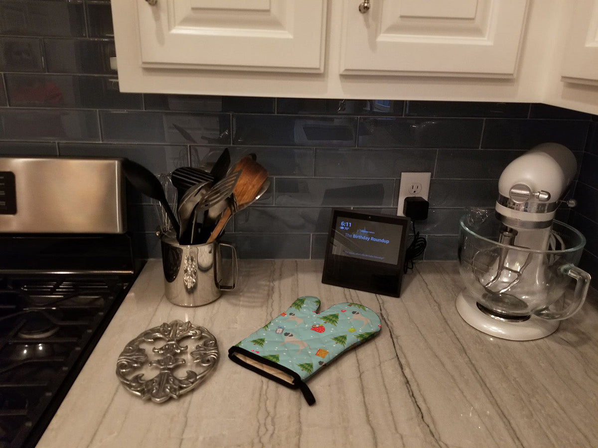 Christmas English Mastiff Oven Mitt Heat Resistant Thick Oven Mitt for Hot Pans and Oven, Kitchen Mitt Protect Hands, Cooking Baking Glove