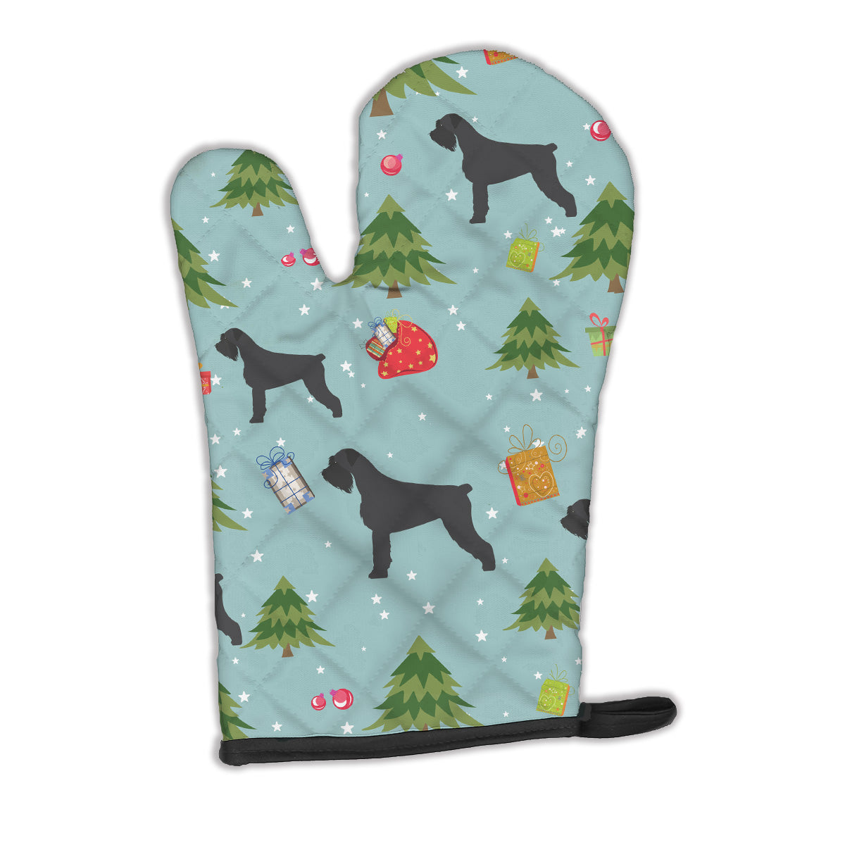 Christmas Giant Schnauzer Oven Mitt Heat Resistant Thick Oven Mitt for Hot Pans and Oven, Kitchen Mitt Protect Hands, Cooking Baking Glove