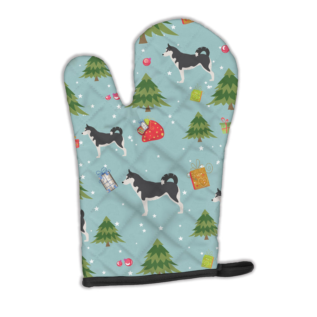 Christmas Siberian Husky Oven Mitt Heat Resistant Thick Oven Mitt for Hot Pans and Oven, Kitchen Mitt Protect Hands, Cooking Baking Glove