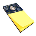 Blue Flowers Cocker Spaniel Watercolor Sticky Note Holder Refillable Dispenser Desk Accessory 3x3 Pad Gift