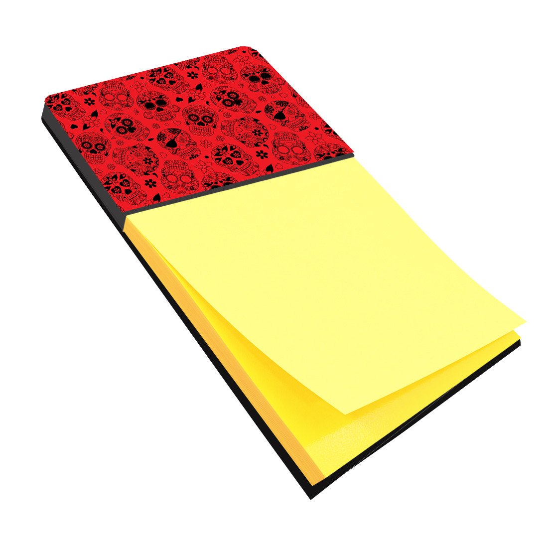 Day of the Dead Red Watercolor Sticky Note Holder Refillable Dispenser Desk Accessory 3x3 Pad Gift
