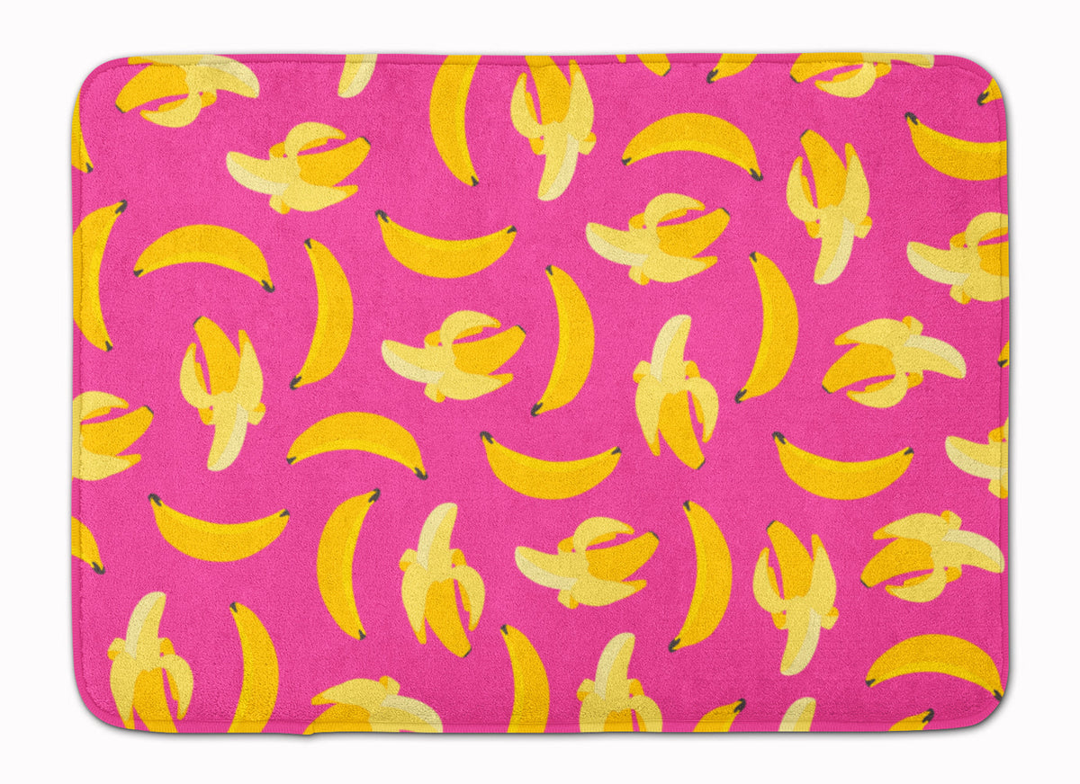 Bananas on Pink Memory Foam Kitchen Mat Machine Washable Anti-Fatigue Cushion Comfort Bath or Kitchen Rug
