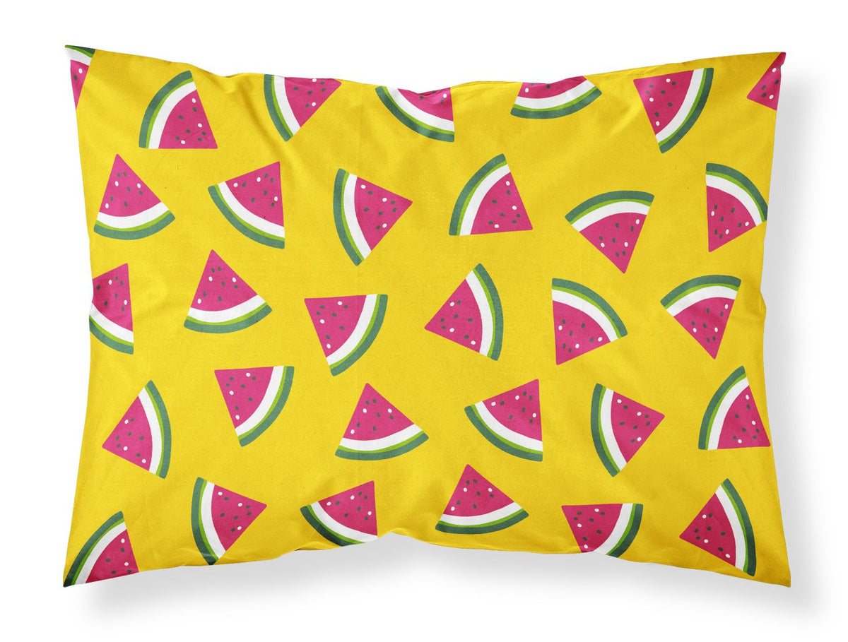Watermelon on Yellow Standard Pillowcase Lightweight Super Soft Easy Care Decorative Artwork Pillowcase, Standard