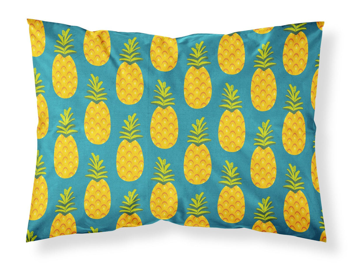 Pineapples on Teal Standard Pillowcase Lightweight Super Soft Easy Care Decorative Artwork Pillowcase, Standard