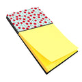 Cherries on Blue Watercolor Sticky Note Holder Refillable Dispenser Desk Accessory 3x3 Pad Gift
