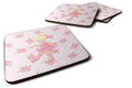Ballerina Blonde Point Foam Coasters Set of 4 Cup Coasters for Indoor Outdoor, Tabletop Protection, Anti Slip, Mouse pad Material