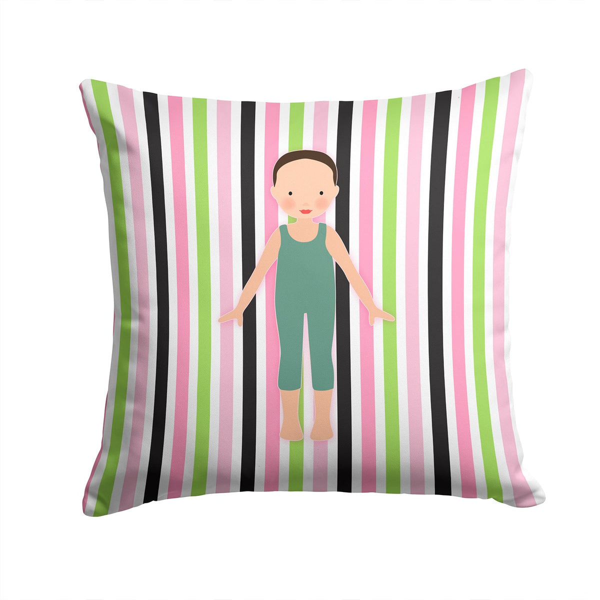 Dancer Bikatard Flex Hands Decorative Throw Pillow 14x14 Indoor Outdoor Accent Cushion, Fabric Cover with Insert for Sofa, Bed, Porch & Living Room