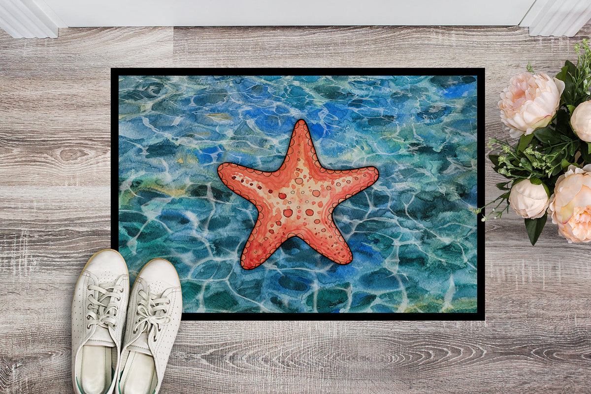 Starfish Doormat Indoor Outdoor 18H X 27W Front Door Mat Rugs for Entryway, Non Slip Washable