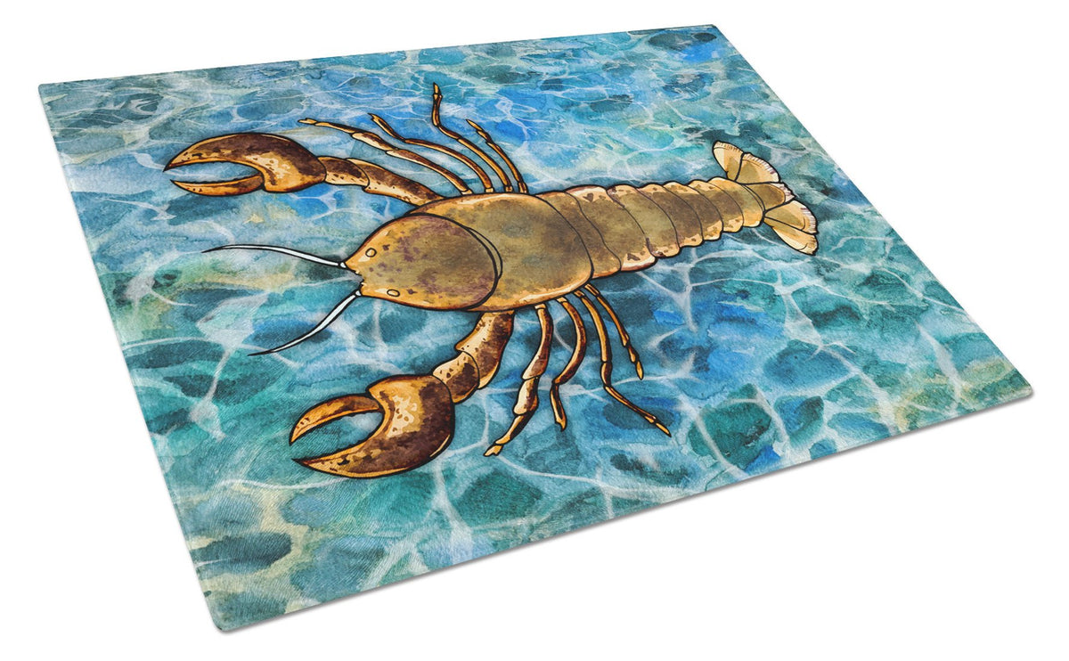 Lobster Cutting Board Tempered Glass Kitchen Cutting Surface, Heat Resistant Chopping, Non-Slip Feet, Food Prep & Serving
