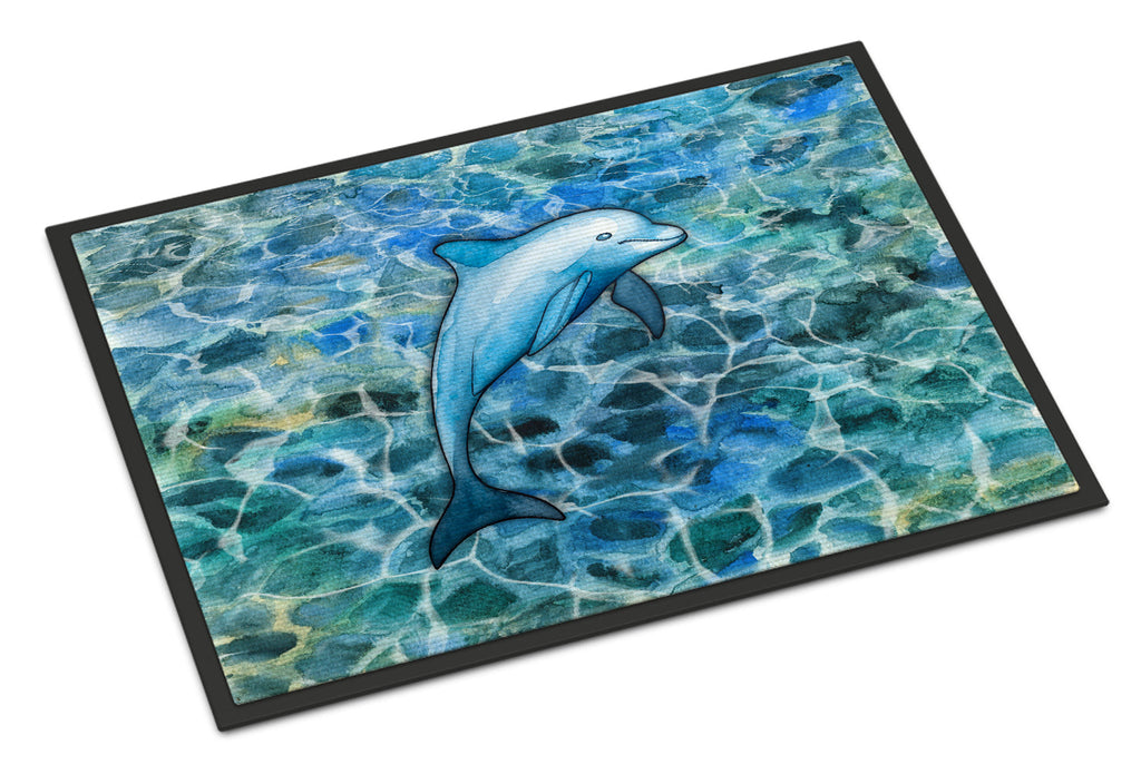 Dolphin Doormat Indoor Outdoor 24H X 36W Front Door Mat Rugs for Entryway, Non Slip Washable Low Pile,