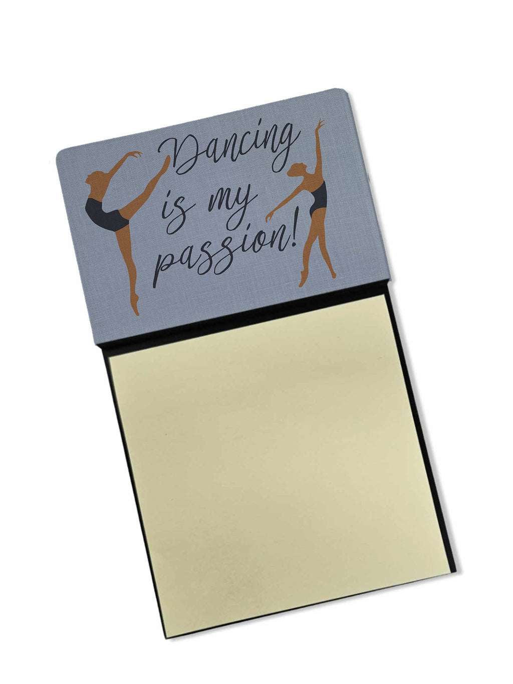 Dancing is My Passion Watercolor Sticky Note Holder Refillable Dispenser Desk Accessory 3x3 Pad Gift