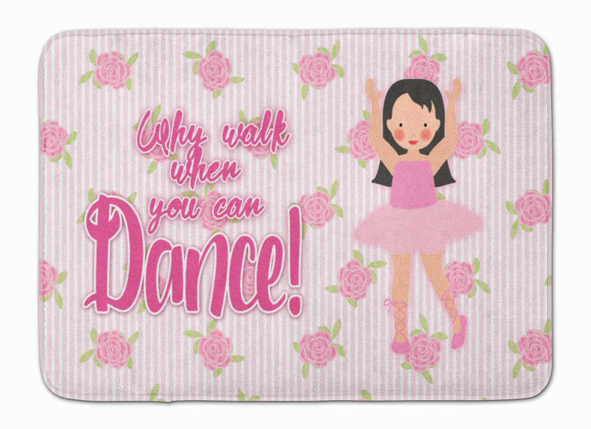 Ballet Long Dark Hair Memory Foam Kitchen Mat Machine Washable Anti-Fatigue Cushion Comfort Bath or Kitchen Rug