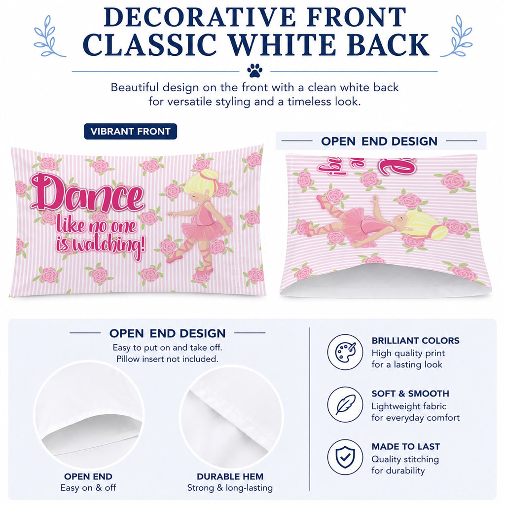 Ballet Dance Blonde Standard Pillowcase Lightweight Super Soft Easy Care Decorative Artwork Pillowcase, Standard