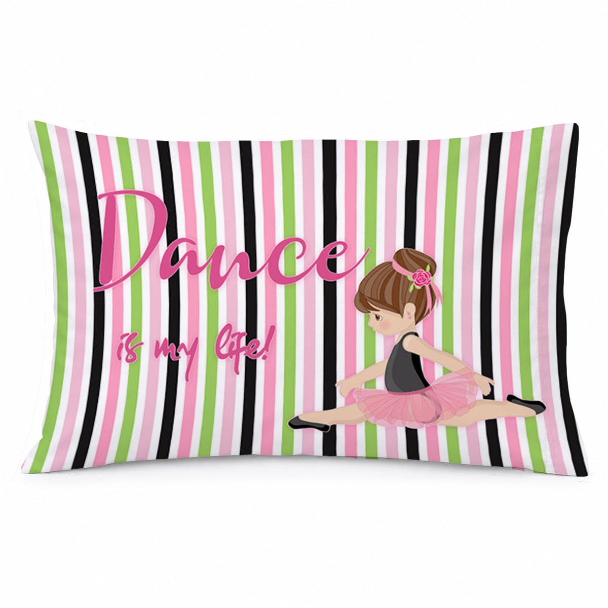 Ballet Dance is my Life Brunette Standard Pillowcase Lightweight Super Soft Easy Care Decorative Artwork Pillowcase, Standard